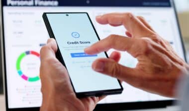 Online Credit Score Report Showing Good Results On Phone