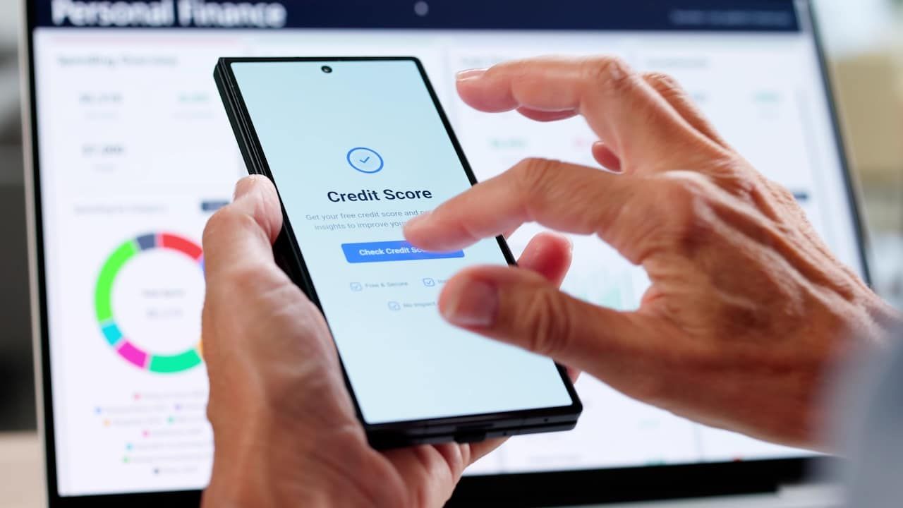Online Credit Score Report Showing Good Results On Phone