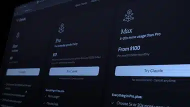 Close up image of Anthropic Official Webpage displaying the pricing plans for Claude Subscription, Claude Free, Claude Pro and Claude Max Plans, Subscription Service