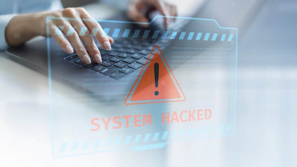 Cybersecurity risk management system for enterprise data protection with hacked system alert