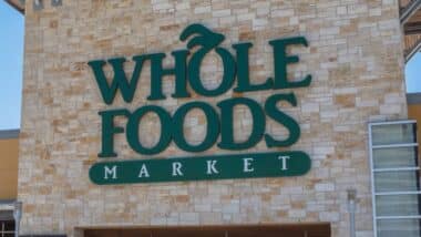 Exterior facade of Whole Foods Market store.