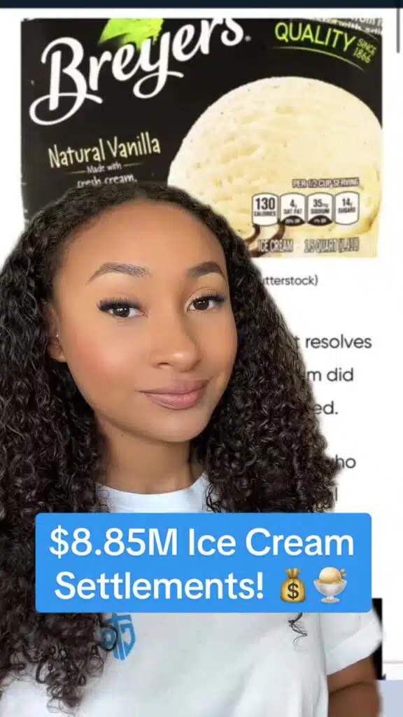 💰🍨 Come claim your share! Follow for more settlements in the coming days. #breyersicecream #icecream #classaction #TopClassActions #settlement #settlementmoney #compensation