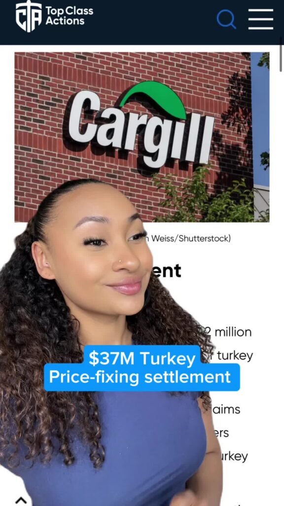 Turkey product buyers! Save this video and follow for updates. 🤝 #Turkey #Consumer #ClassAction #Settlement #Cargill