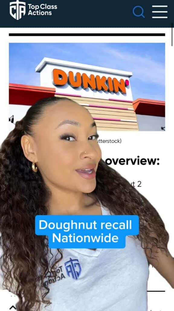 🔗 in bio for more on this recall! #donuts #dunkindonuts #breakfast #consumer #classaction #foodrecalls