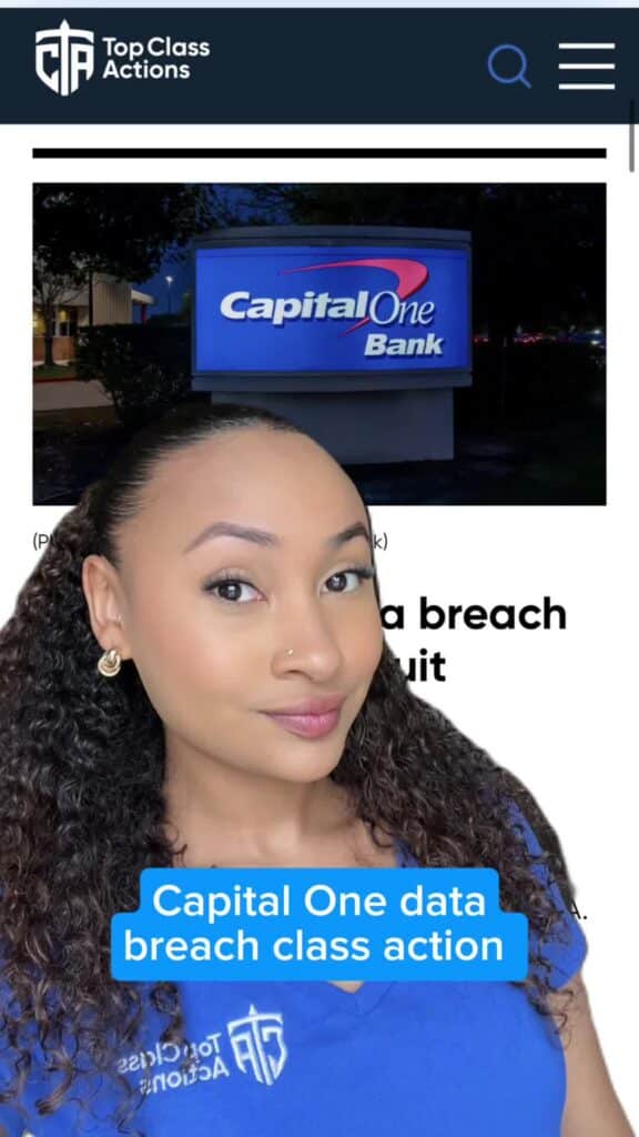 🏦🔍 Save this video and give us a follow for updates! 😉 #CapitalOne #DataBreach #Consumer #ClassAction