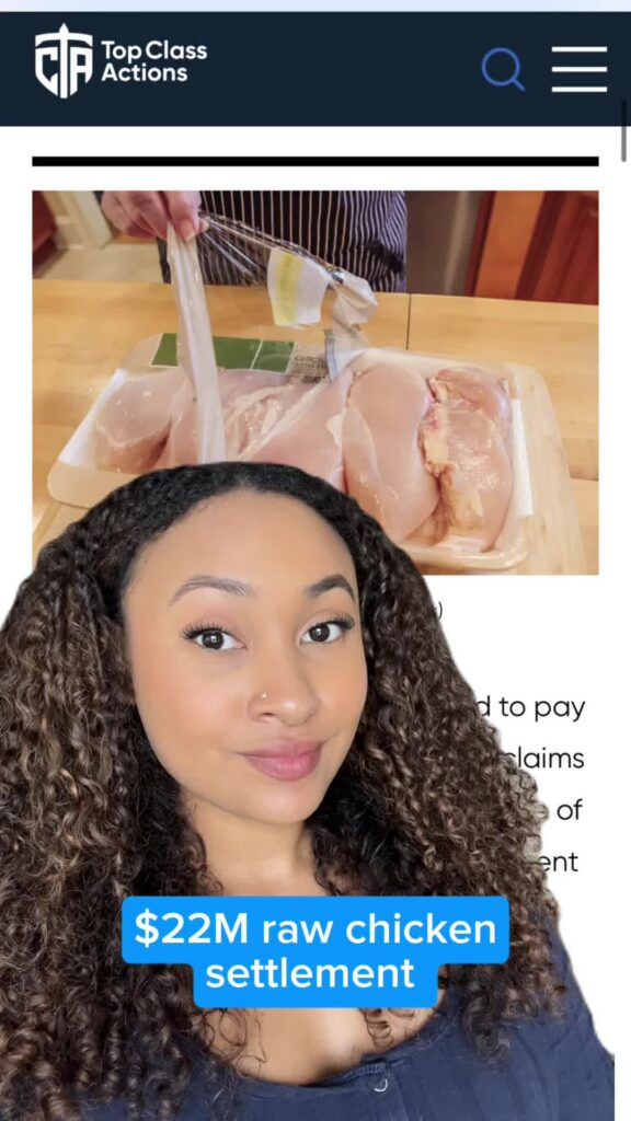 🍗💰 Share this video with a friend! This is free money. #Chicken #SettlementMoney #ClassActionSettlement #Consumer #Free #Compensation