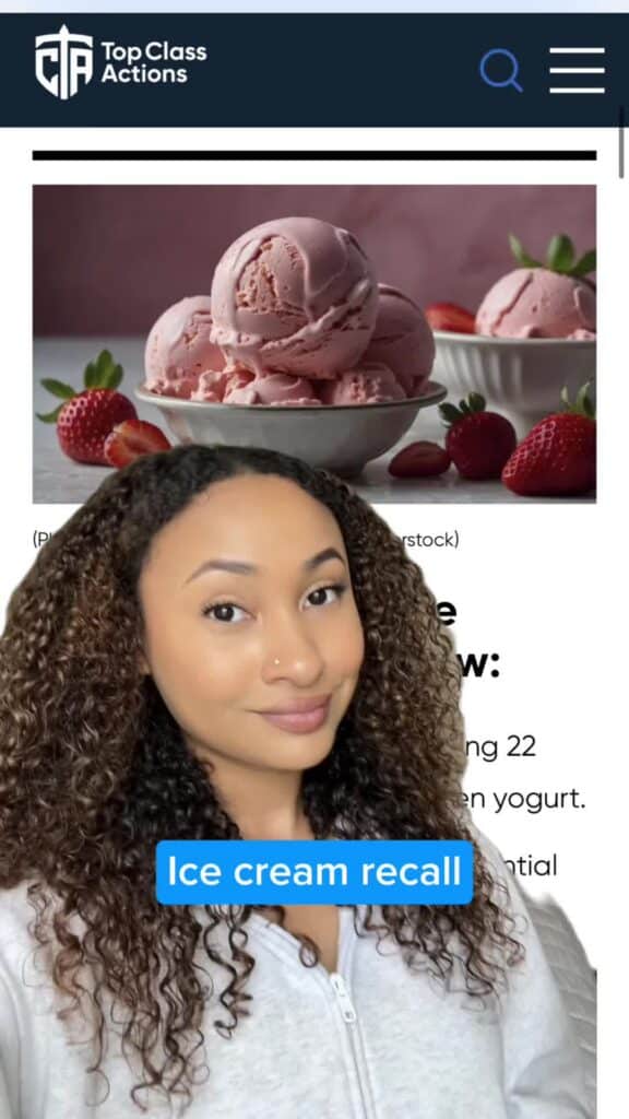 🍦⚠️ Share this video with someone you know that loves Ice cream or frozen yogurt! #IceCream #FrozenYogurt #Consumer #ClassAction #FoodRecall