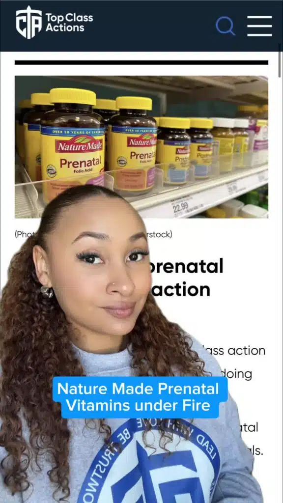💊⚠️ Share this with someone you know that may have taken these! #NatureMade #PrenatalVitamins #Pregnancy #NewBorn #Consumer #ClassAction