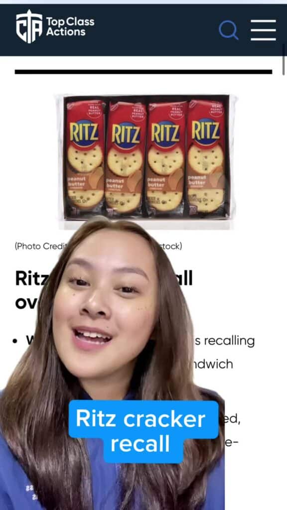 ⚠️ Did you purchase any of these recently? #RitzCrackers #Consumer #FoodRecall