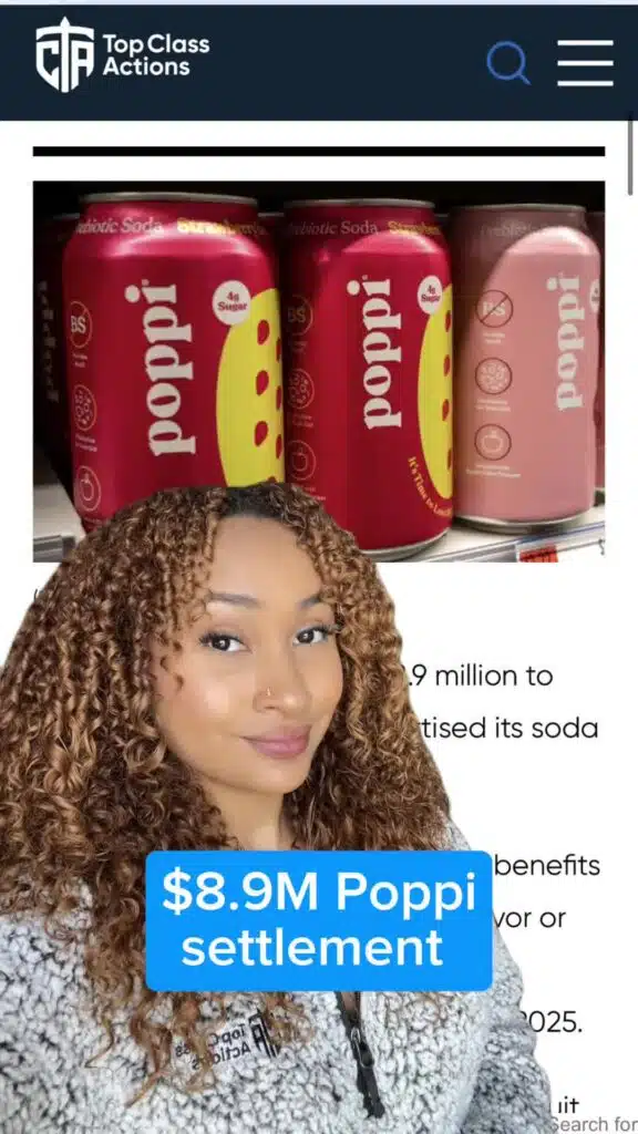 DM us "Poppi" for the link to claim up to $16! 🤑🫧 #PoppiSoda #ClassActionSettlement #Consumer #SettlementMoney #ClaimCash