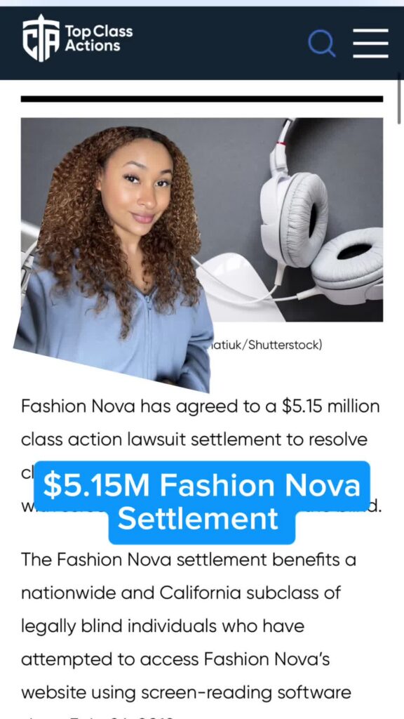 💰🙏 Share this with someone that may qualify to benefit! #FashionNova #LegallyBlind #ClassActionSettlement #SettlementMoney #Free