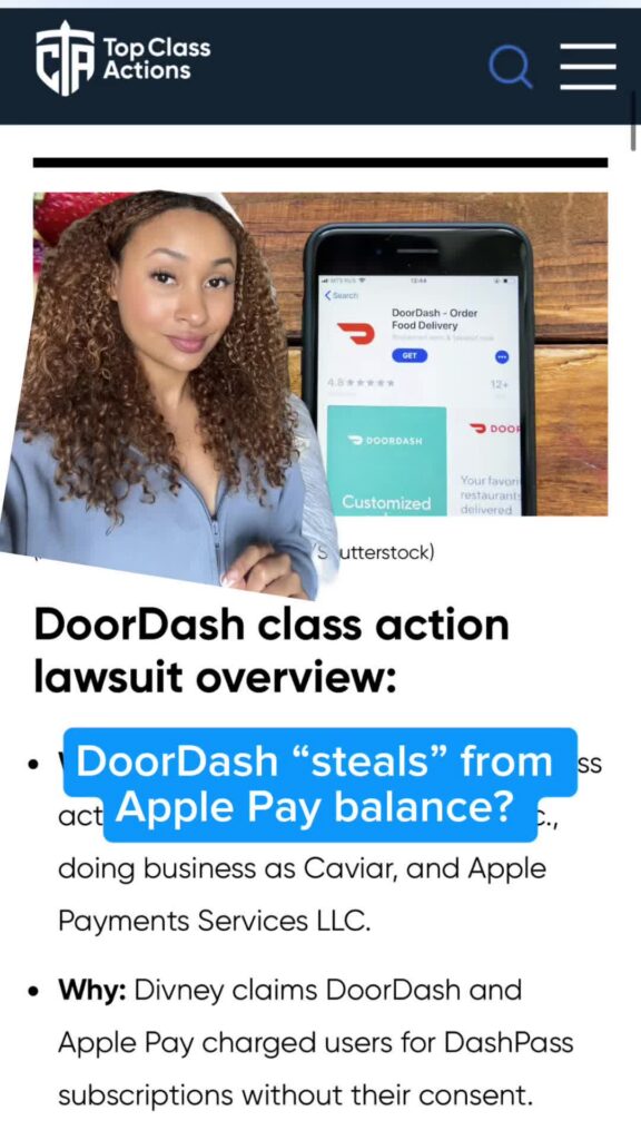 🤨📲 Has this happened to you before? #DoorDash #ApplePay #ClassAction #Consumer