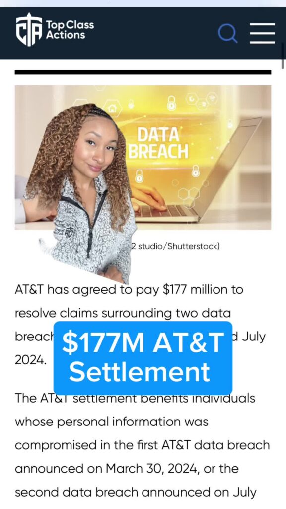 DM us "AT&T" for the link! 👍💰 #ATT #ATandT #ClassAction #SettlementMoney #Free #ClaimIt #Consumer #DataBreach