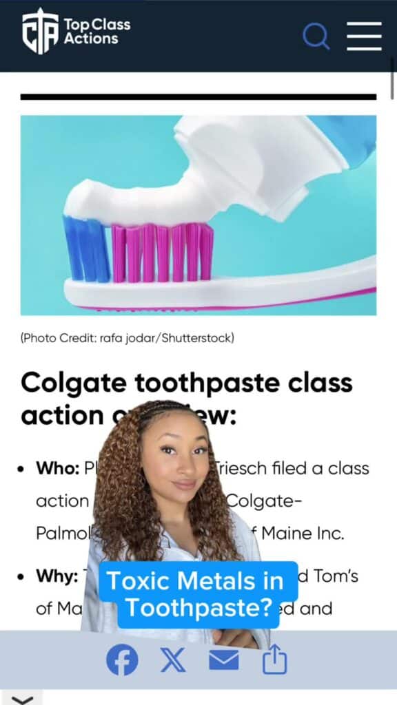 🪥⚠️ DM us "More" for details on this class action! #Toothpaste #ClassAction #Colgate #TomsofMaine #ConsumerSafety