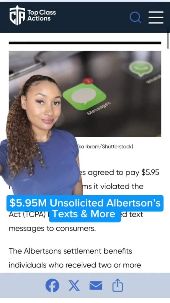 💸 Link in bio to claim your share! #Albertsons #ClassActionSettlement #SettlementMoney #Free #ClaimIt