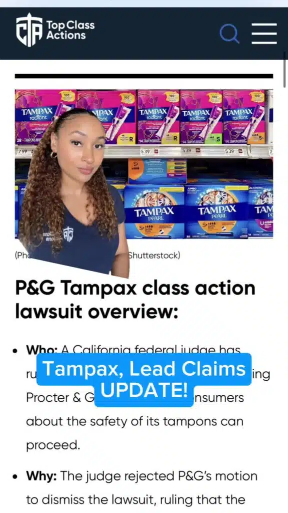 ⚠️🩸 Ladies! Share this video with someone who needs to hear this. #Tampons #Tampax #Consumer #ClassAction #MenstrualCycle
