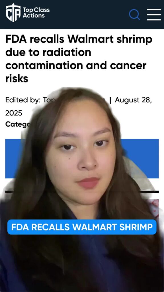 Heads up, shoppers: The FDA has recalled frozen shrimp from Walmart due to dangerous radiation contamination. 🍤☢️ #Walmart #FDA #Shrimp