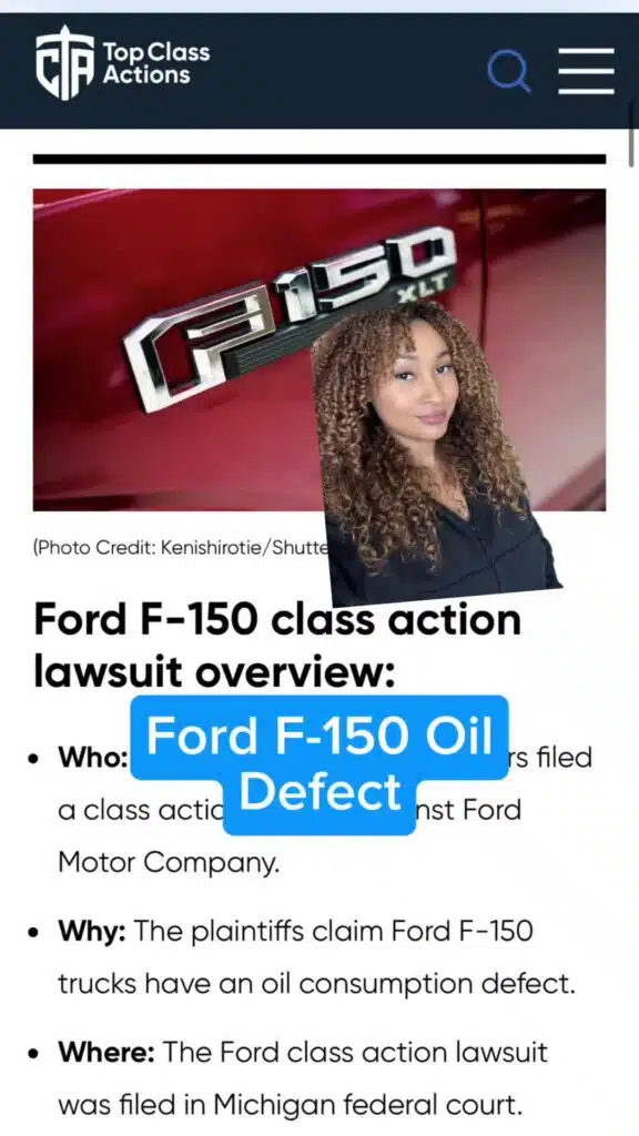 🛻⚠️ Share this video with someone you know that drives a Ford F-150! #FordTruck #FordF150 #ClassAction #AutoNews