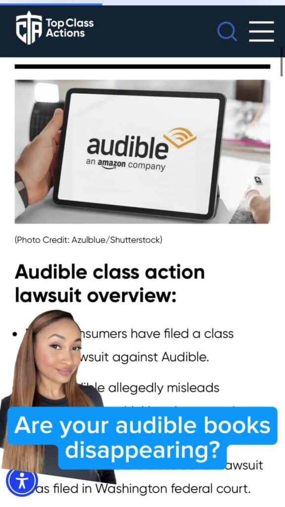 📕🎧 Share this video with someone you know that "buys" audible books! #AudibleBooks #DigitalBooks #Consumer #ClassAction #Amazon