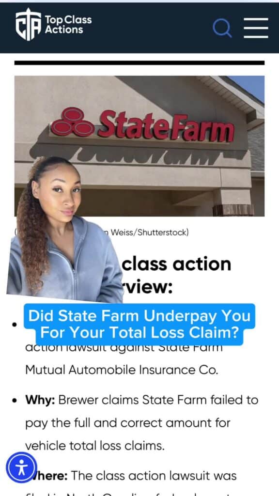 Share this video with someone you know who has State Farm! 🚘🔍 #StateFarm #Insurance #ClassAction #Consumer #TotalLossClaim