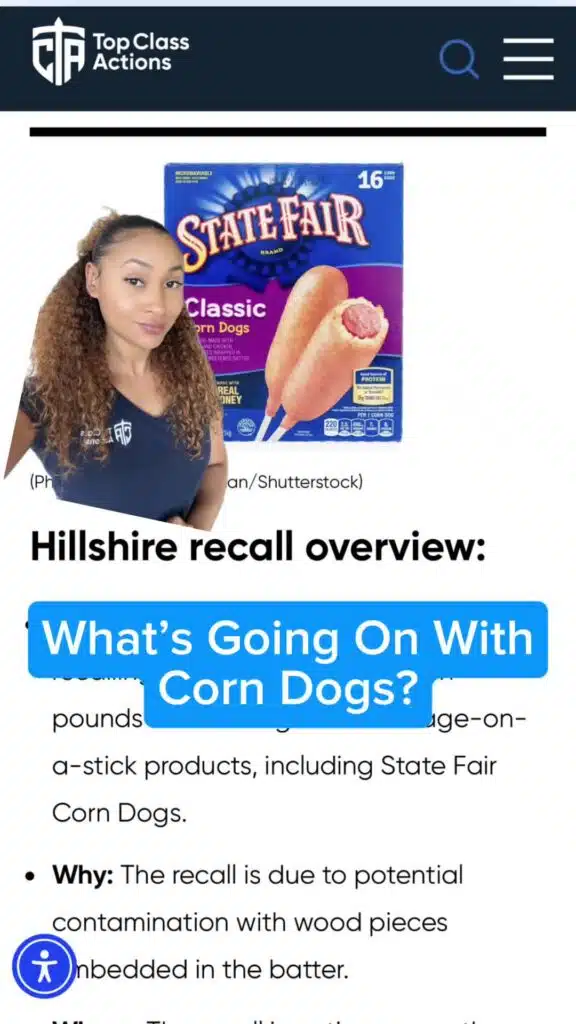 ⚠️ Visit the link in our bio to learn more about these corn dog recalls! #CornDogs #Consumer #FoodRecall #SafetyAlert