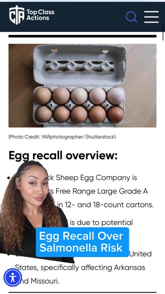 🥚⚠️ Did you have to toss your eggs? Share this video with a friend! #Eggs #Salmonella #ConsumerSafety #FoodSafety