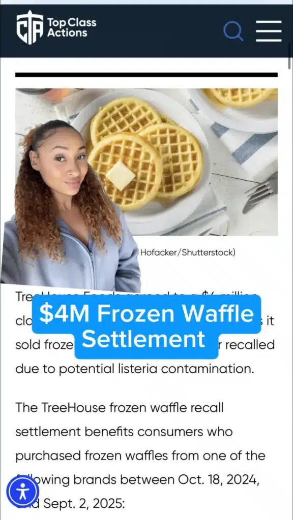 🧇💰 Share this video with someone who needs to claim their share! #Waffles #ClassActionSettlement #SettlementMoney #Consumer #Free