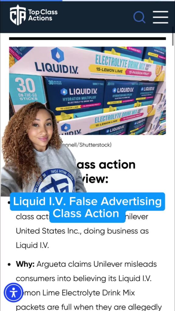 💸 Share this with a friend! Compensation could be on the way. #LiquidIV #ClassAction #Consumer #Hydration #MythBusting