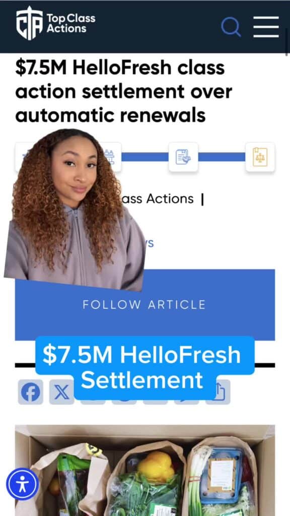 🥗🤑 Share this with someone you know that has subscribed to HelloFresh! #HelloFresh #ClassActionSettlement #SettlementMoney #Consumer #EarnMoneyOnline