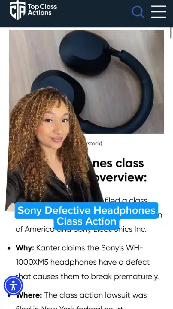 💰👀 Give us a follow to see if this class action ends up settling! 📲 #SonyHeadphones #ClassAction #Consumer #DefectiveProduct