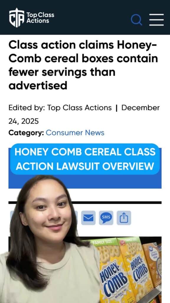 If you've purchased Honey Comb cereal and believe you received fewer servings than stated, you might be eligible to join