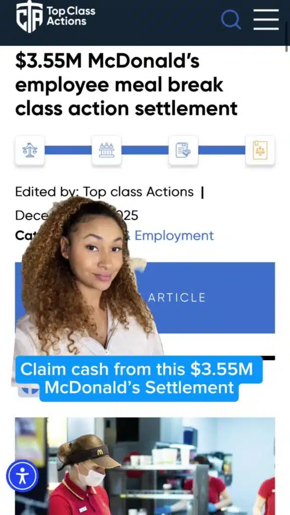 💰McDonald's employees may qualify to claim up to $872.49! Link in bio 🔗📲 #ClassActionSettlement #SideHustle #WFM #MakeMoneyOnline #McDonalds