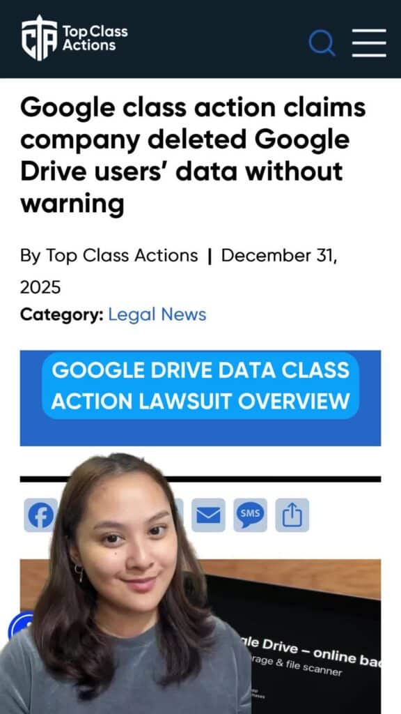 If your Google Drive files mysteriously disappeared or you experienced unauthorized data deletion, you may have a claim. 😱 Click