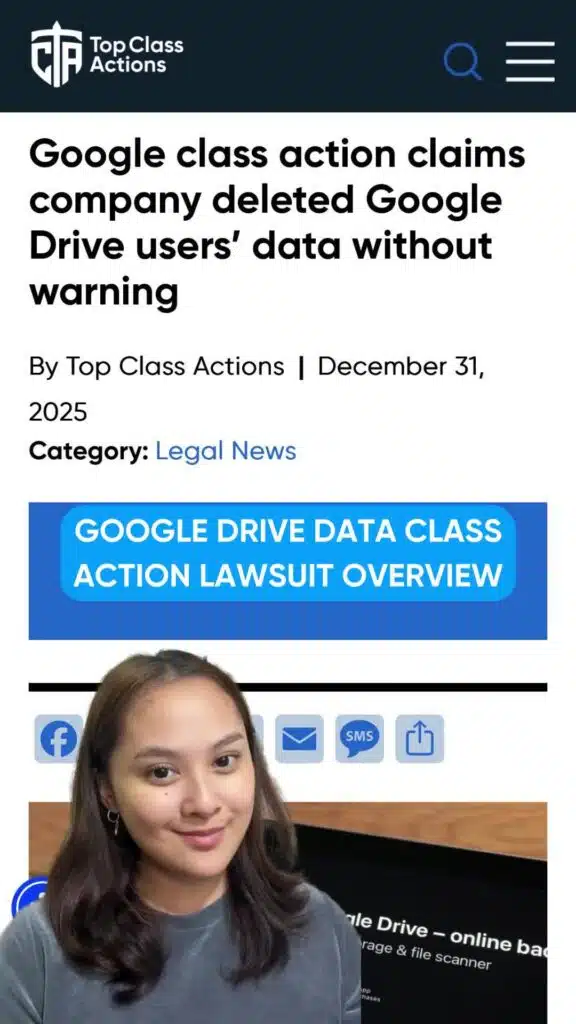 If your Google Drive files mysteriously disappeared or you experienced unauthorized data deletion, you may have a claim. 😱 Click