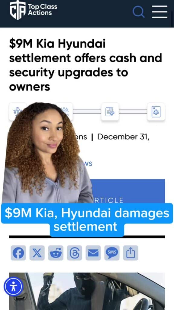 💰 It's pay day! Share this video with a friend who drives a Kia or Hyundai. #Hyundai #Kia #CarTheft #ClassActionSettlement