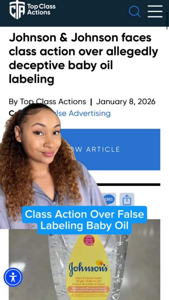 Have you purchased this baby oil?! 👀🧴 #BabyOil #SheaButter #CocoaButter #Consumer #ClassAction