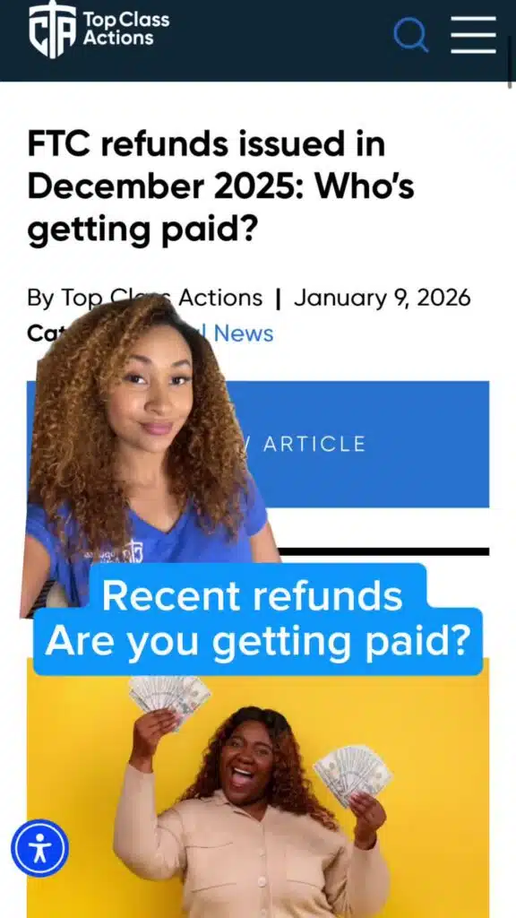 🤑💰 FTC refunds are here! Give us a follow for more settlements payouts and updates 📲 #Refunds #ClassActionSettlement #MakeMoneyOnline #SideHustle