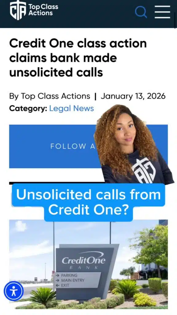 🙄🤳 Have you received unwanted calls from Credit One? Follow us to keep up with this class action lawsuit! 📲