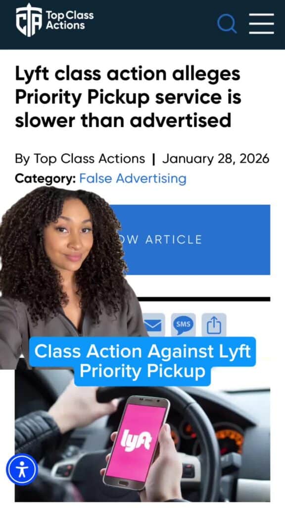 Have you experienced this? Visit the link in our bio for the full story! 🔗📲 #Lyft #ClassAction #Consumer #RideShare