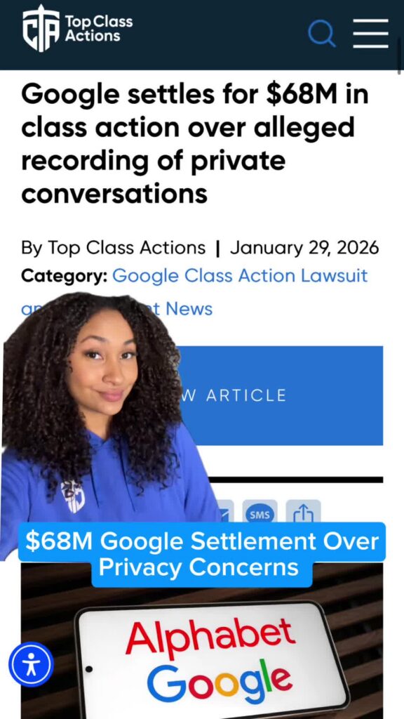 📲 Give us a follow for updates on this class action lawsuit! #Google #ArtificialIntelligence #ClassAction #Consumer #PrivacyMatters