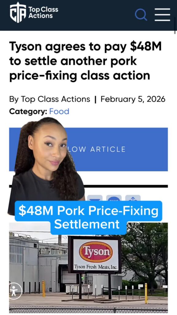Did you purchase pork? Save this video for updates. 💸 #PriceFixing #Pork #Consumer #ClassAction #Settlement