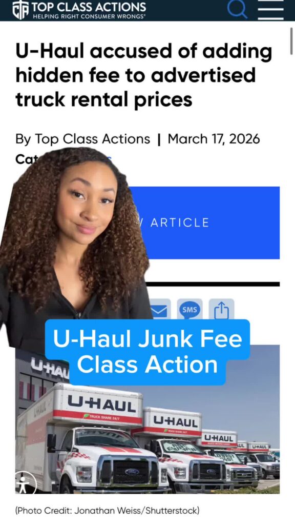 🚚💲 Follow and save this video to keep up with this class action lawsuit! #Uhaul #JunkFees #Moving #ClassAction #Consumer