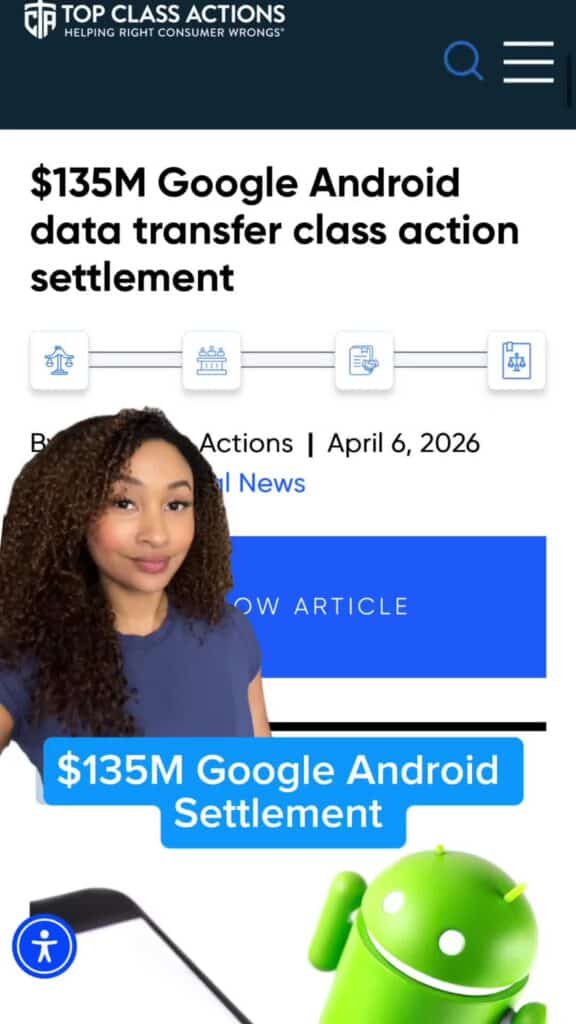 What do you think about these allegations? Visit the link in our bio to claim your share! 🤖💰 #Android #SettlementAlert
