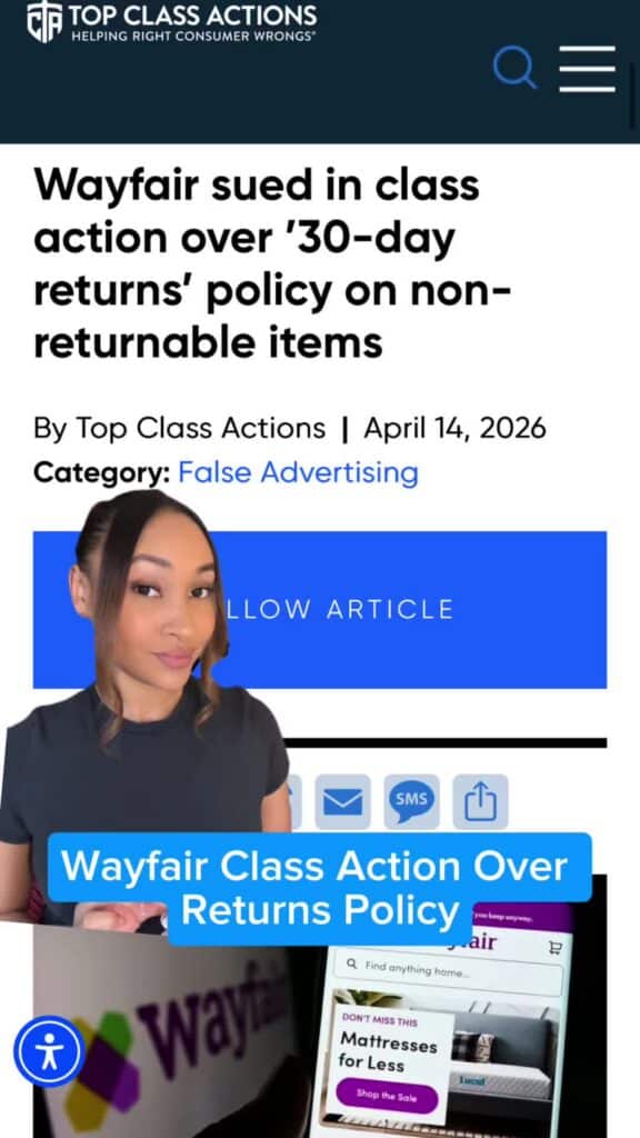 How was your returns experience with Wayfair? 🛋️💲 Give us a follow to see what happens next in this class