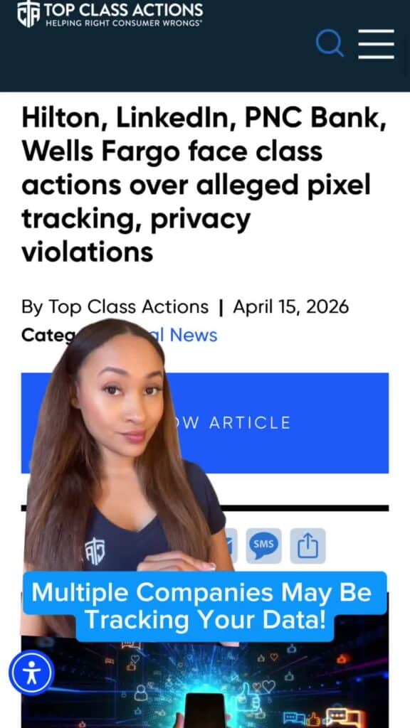 What do you think about these allegations? Give us a follow for the latest updates. 🔎📲 #ClassAction #Consumer #PrivacyConcerns