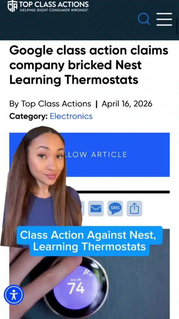 ⚠️🌡️ Think your Nest thermostat was “bricked”? Share your thoughts on this class action and follow us to see what