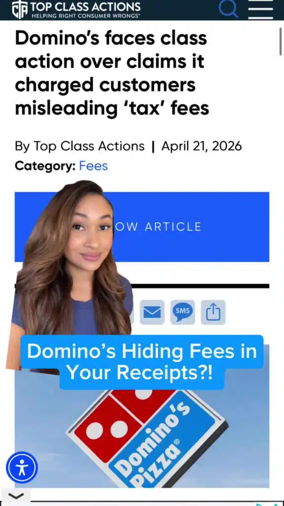 🧾🔍 Have you ever noticed unexpected charges on your Domino’s receipt? #Dominos #HiddenFees #ClassAction #Consumer #PizzaDelivery