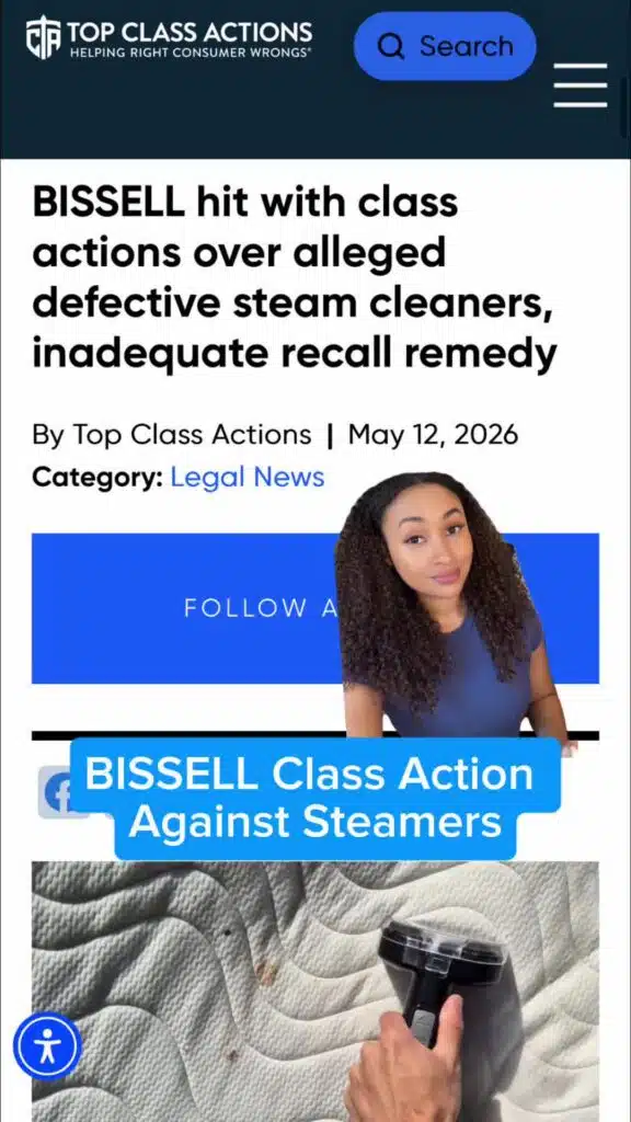 Has your Bissell steamer started acting funny? Give us a follow to see if this class action ends in a