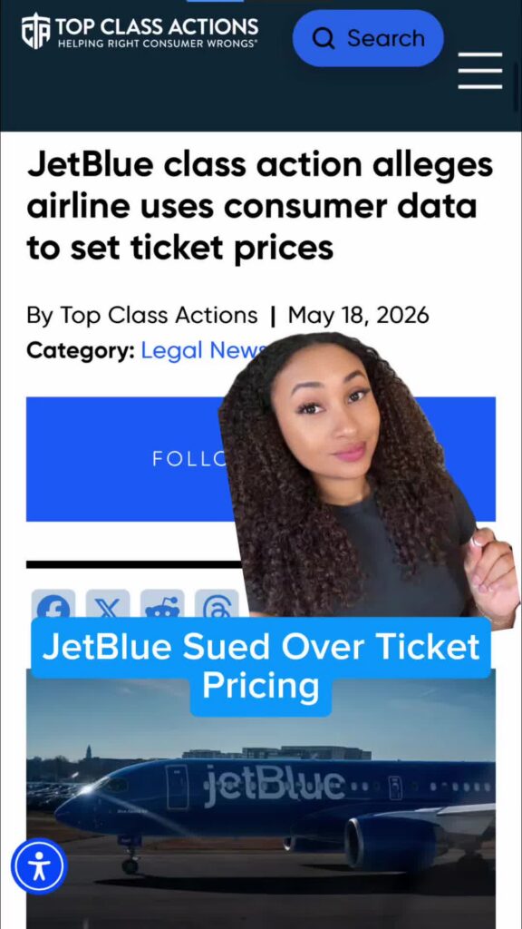 Have you noticed airlines doing this? ✈️👀 Follow us for updates as the class action develops! #Airlines #ClassAction #ConsumerRights #JetBlue