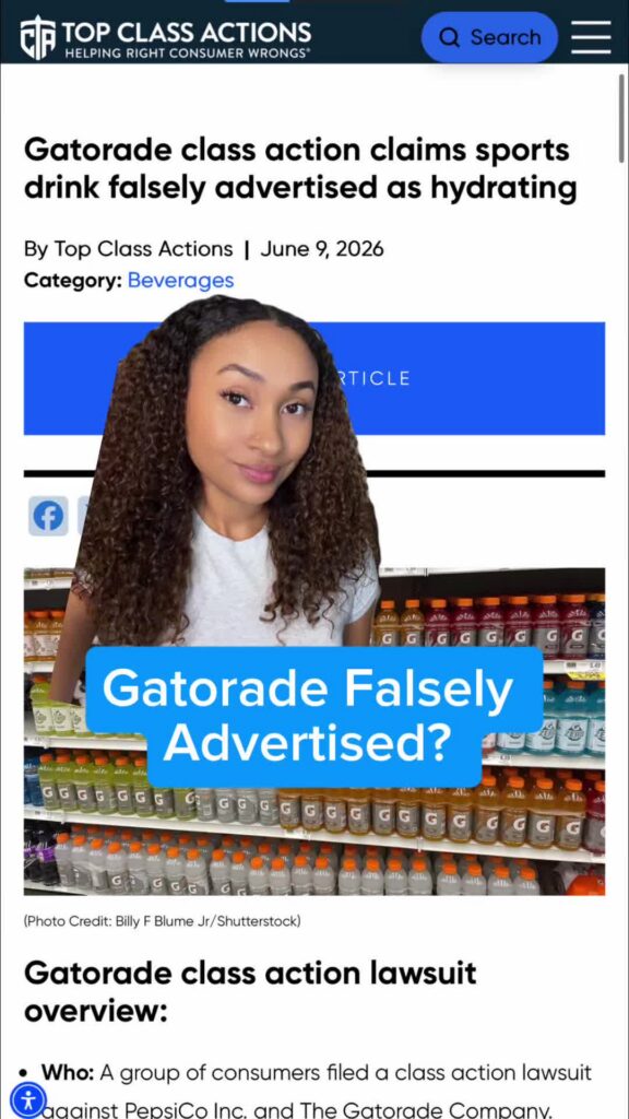 What are your thoughts on these claims against Gatorade? #ClassAction #Gatorade #Hydration #Athletic #Consumer